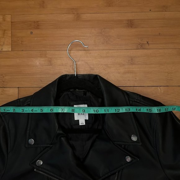 Gap Faux Leather Moto Jacket Large - Picture 9 of 11